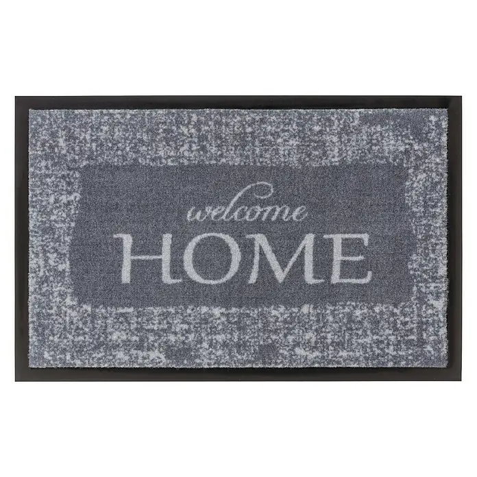 Astra Homelike Sauberlaufmatte Welcome Home - Grau, 40 x 60 cm, 100 % Polyamid - Ansicht von oben