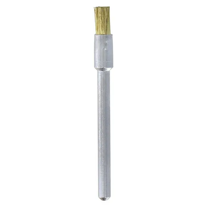 Dremel Cepillo de latón 537 - Forma cabezal: Cabeza de pincel, Diámetro de trabajo: 3,2 mm, 3 ud. - Primer plano