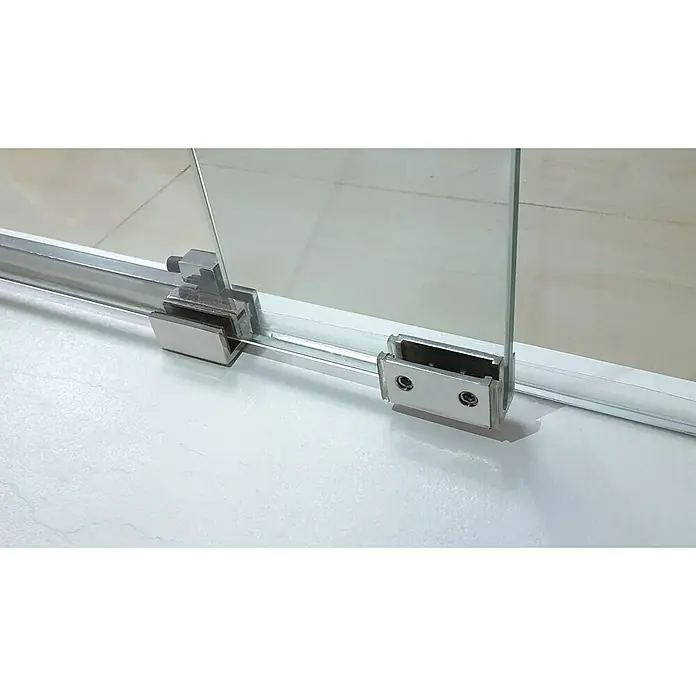 GME Mampara de ducha frontal Vetrum - An x Al: 180 x 201 cm, 10 mm, Cromo
