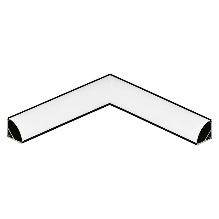 Eglo Eckverbinder Corner Profile 1 rechts - Schwarz, 11 cm, Aluminium - Vorderansicht