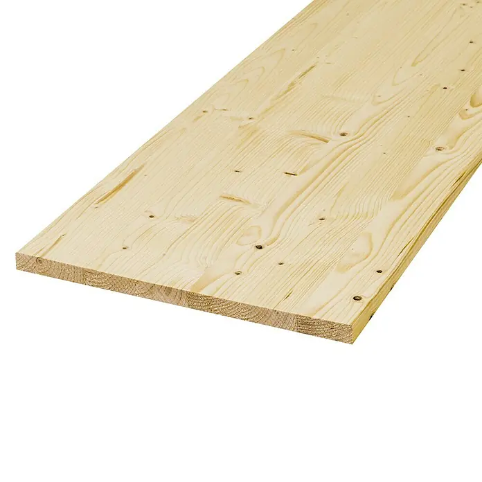 Exclusivholz Leimholzplatte - Fichte/Tanne, 2.000 x 300 x 28 mm - Linke Seitenansicht