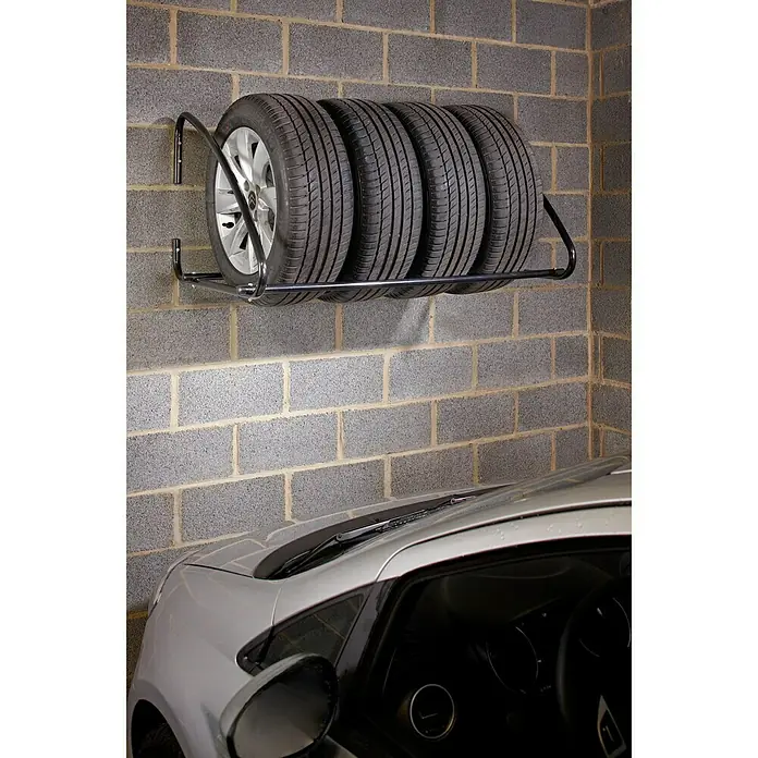 Mottez Metall-Reifen- & Lagerregal - L x B x H: 100 x 75 x 60 cm, Traglast: 100 kg - Anwendungsbeispiel