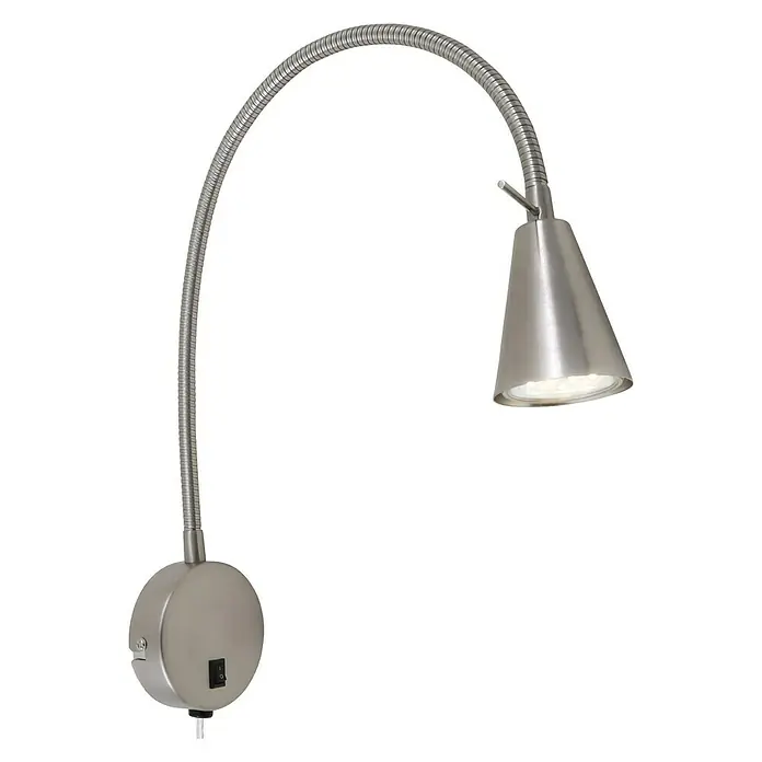Briloner Foco de una luz LED Comfort Light - 4 W, Níquel mate, L x An x Al: 5,8 x 20,5 x 45 cm
