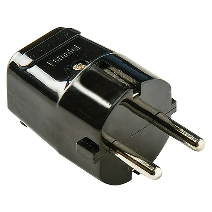 Famatel Clavija 2 P+TT - Negro, Plástico, IP20