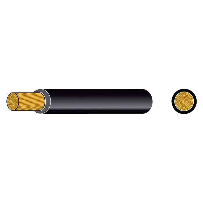 Batteriekabel Meterware - Querschnitt: 35 mm², Schwarz - Vorderansicht