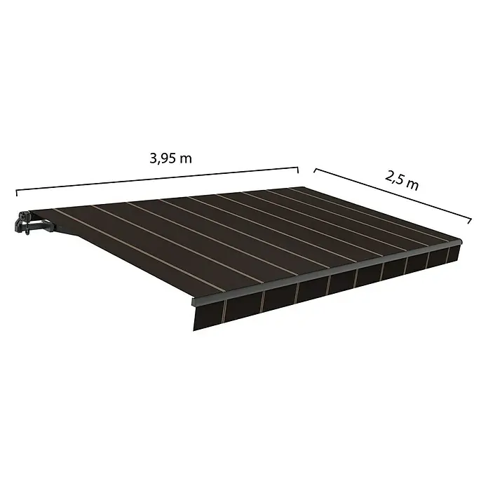 SmartSun Toldo de brazos articulados Noir Limited Edition Kit - Gris oscuro, Ancho: 4 m, Caída: 2,5 m