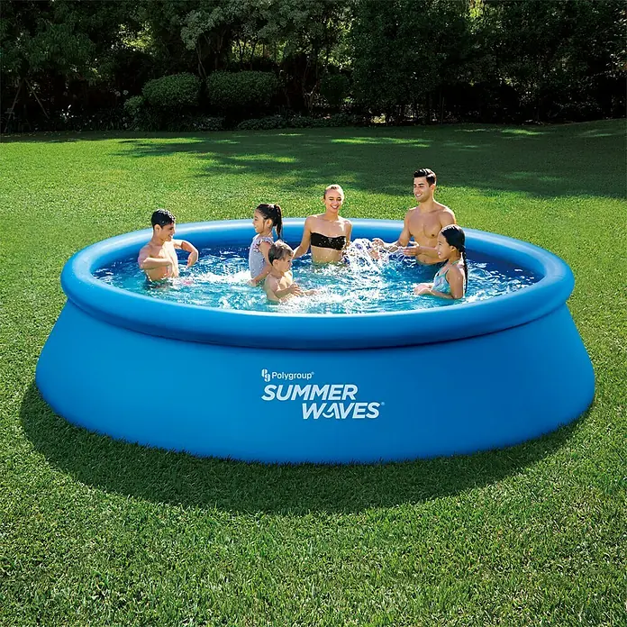 Pool-Set Summer Waves - Ø x H: 396 x 84 cm, 7,29 m³, Blau