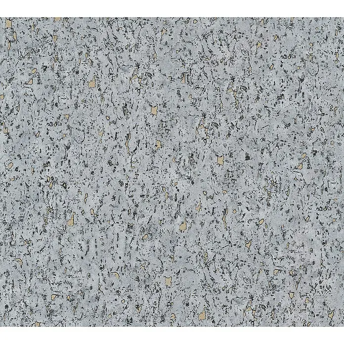 AS Creation Neue Bude 2.0 ED II Vliestapete Kork - Grau/Gold, Uni, 10,05 x 0,53 m - Detailaufnahme