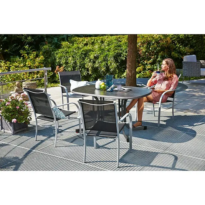 MFG Gartentisch - 132 x 90 cm, Anthrazit
