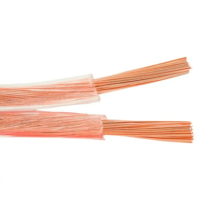 Cable de altavoz libre de oxígeno - 1 m, Transparente, 2,5 mm²