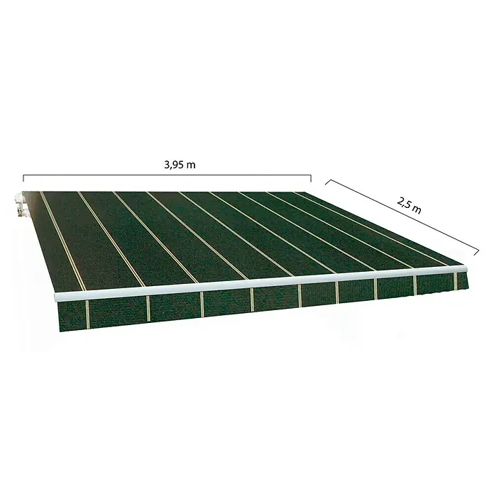 SmartSun Toldo de brazos articulados Original Kit Acrílico - Gris oscuro, Ancho: 4 m, Caída: 2,5 m
