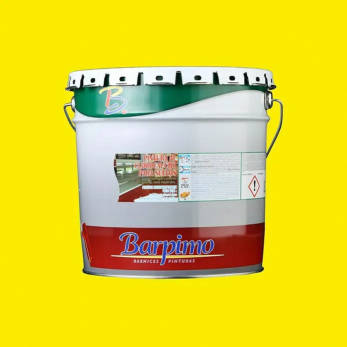 Barpimo Pintura para suelos al clorocaucho - Amarillo, 15 l, Mate sedoso