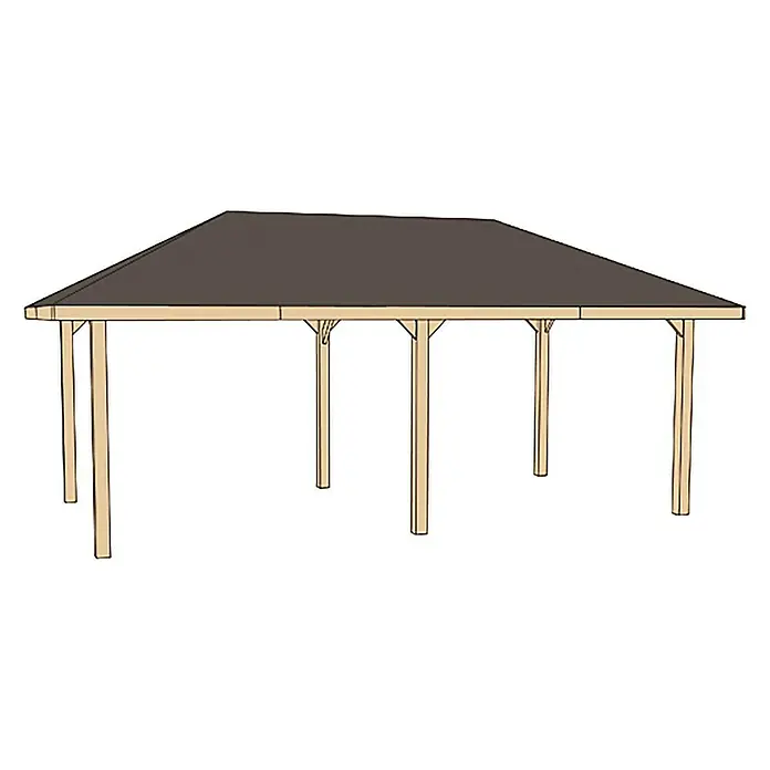 Weka Pavillon Gartenoase 651 B - L x B: 584 x 333 cm