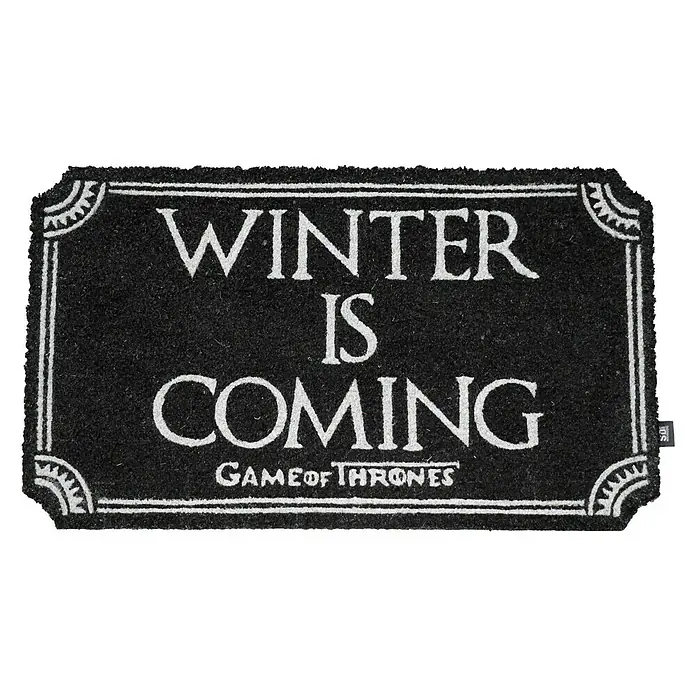Felpudo de coco Winter is coming - Multicolor, 70 x 40 cm