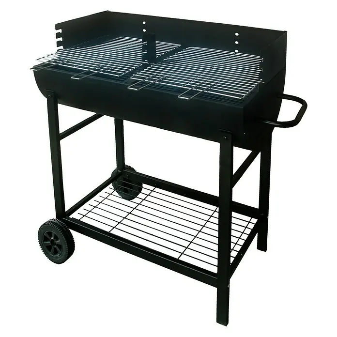 Grillstar Grillwagen Texas II - Schwarz, Hauptgrillfläche: 80 x 46 cm