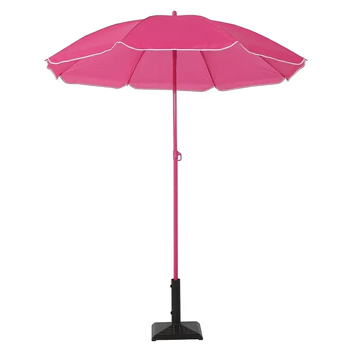 Sunfun Strandschirm - Durchmesser: 180 cm, Pink - Vorderansicht