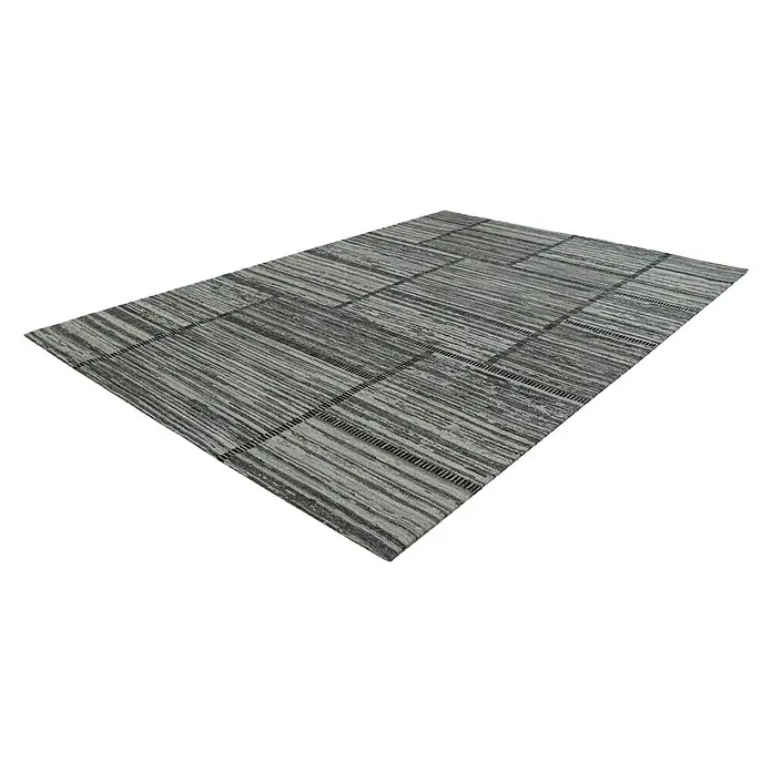 Kayoom Flachgewebeteppich Phönix - Natur/Grau, 170 x 120 cm, 75 % Wolle, 20 % Baumwolle, 5 % Polyester - Linke Seitenansicht