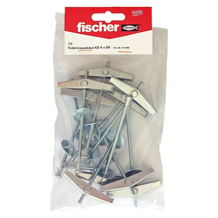 Fischer Kippdübel KD 4 x 95 B - Durchmesser: 14 mm, Länge Dübel: 95 mm, 10 Stk.