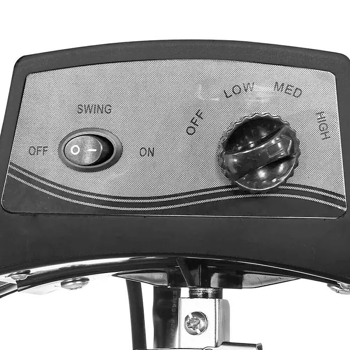 Proklima Bodenventilator - Silber/Schwarz, 45 cm, 100 W, 5.340 m³/h - Vorderansicht