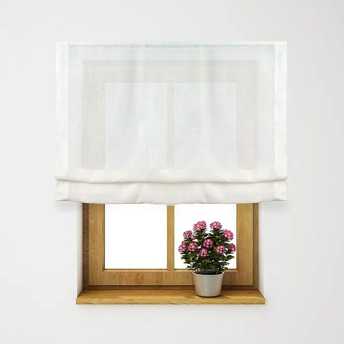 Estor plegable Pachetto Linum - An x Al: 180 x 250 cm, Marfil