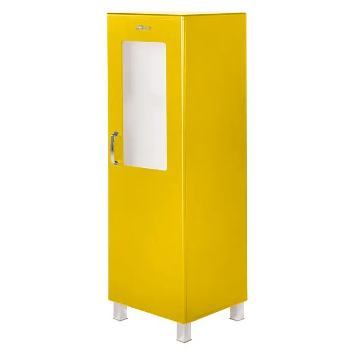 Phönix Miami Vitrine - L x B x H: 48,5 x 43 x 149 cm, Gelb - Linke Seitenansicht