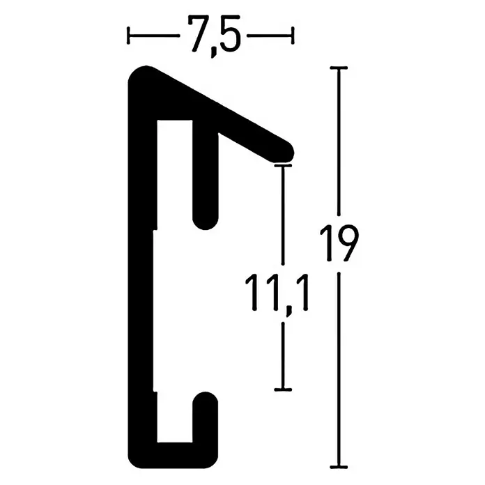 Nielsen Bilderrahmen Pixel - Weiß, 30 x 40 cm, Aluminium - Skizze