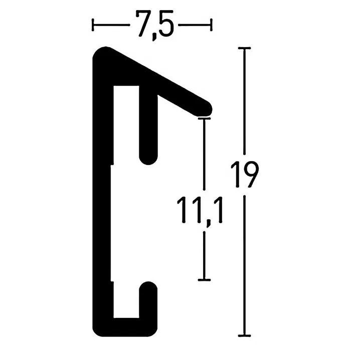 Nielsen Bilderrahmen Pixel - Weiß, 18 x 24 cm, Aluminium - Skizze