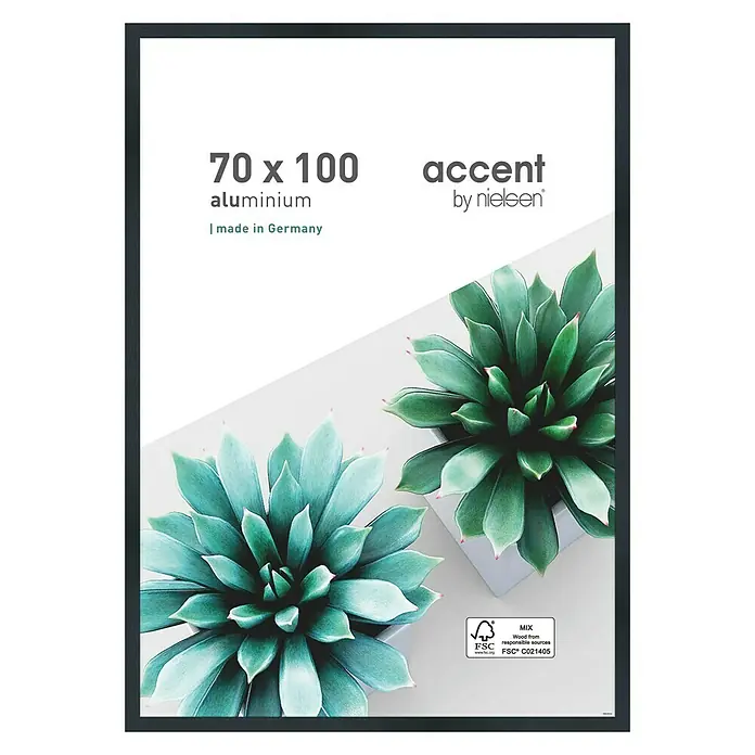 Colorama Bilderrahmen Star - Schwarz, 70 x 100 cm, Aluminium, Matt - Vorderansicht