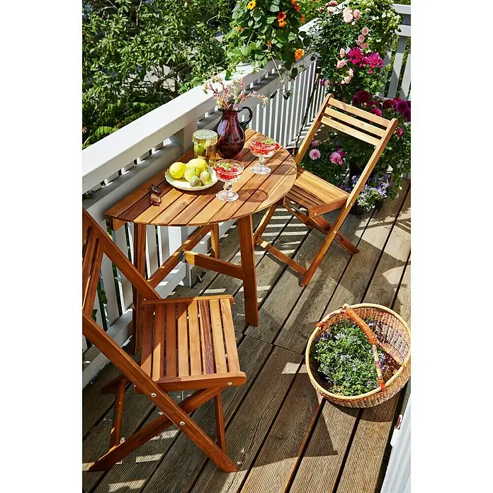 Sunfun Diana Mesa de balcón - 100 x 50 cm, Madera