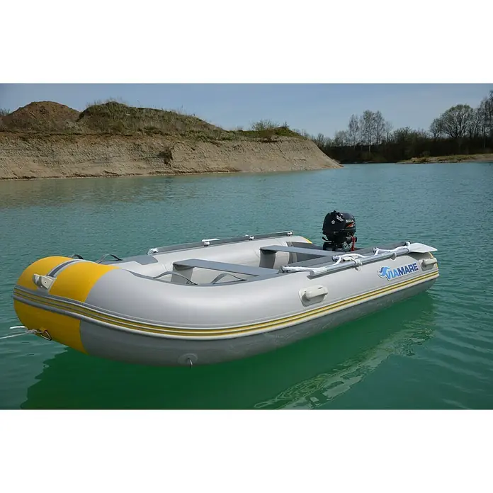 Viamare Schlauchboot 330 S Alu - L x B x H: 330 x 162 x 44 cm, Geeignet für: 4+1 Personen, Nutzlast: 650 kg, Grau