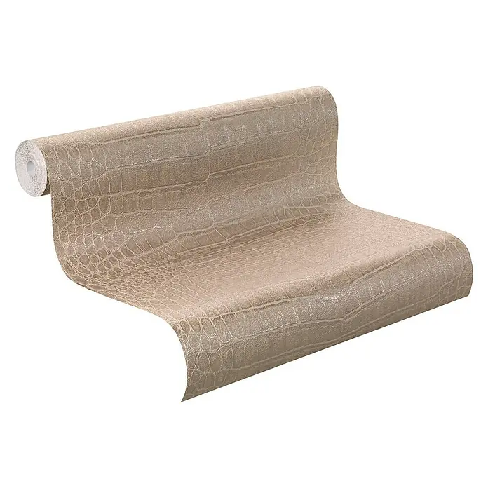 Rasch Mandalay Vliestapete Kroko - Kupferglanz, Tieroptik, 10,05 x 0,53 m - Anwendungsbeispiel