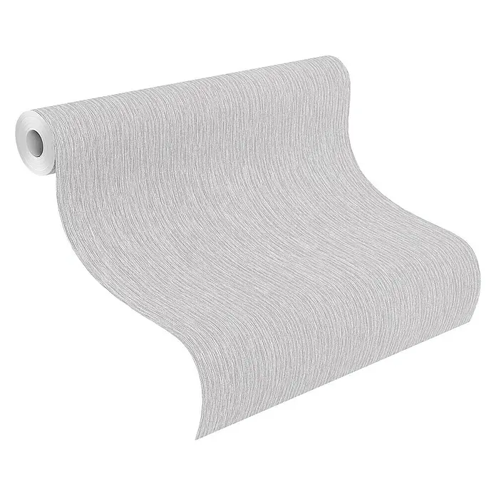 Rasch Trianon Vliestapete - Grau, Uni, 10,05 x 0,53 m - Anwendungsbeispiel