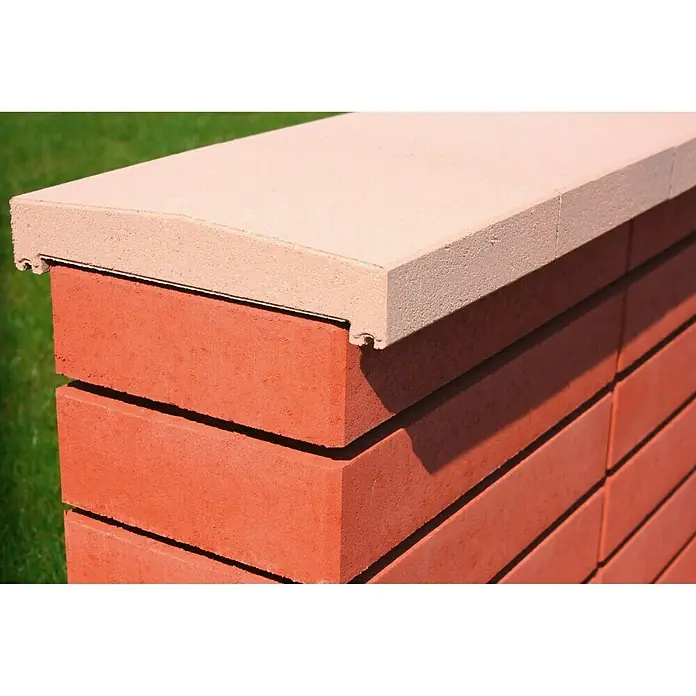 Mauerabdeckplatte S - 25 x 31 x 5 cm, Mediterran, Beton