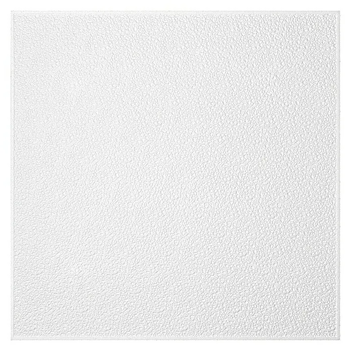 Deckenplatte Kristall - 50 x 50 cm, Weiß, 2 m², Polystyrol geschäumt - Vorderansicht