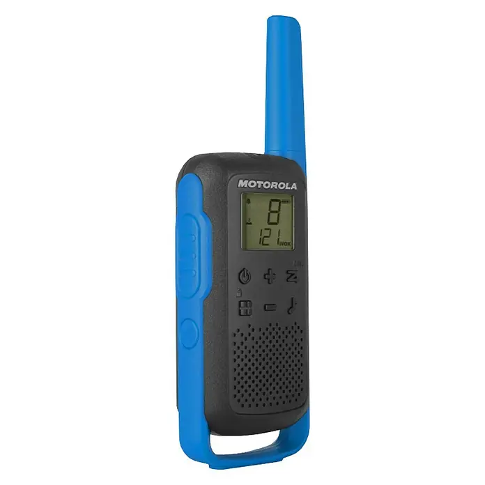 Motorola Solutions Walkie talkie Talkabout T62 - Prekrivanje: 8 km, Plava-crna - Pogled s desne strane