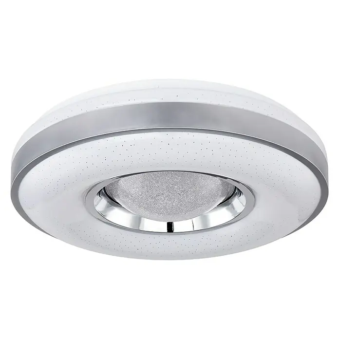 Lavida LED-Deckenleuchte rund Borrello - 24 W, Ø x H: 410 mm x 10 cm, Weiß, Warmweiß