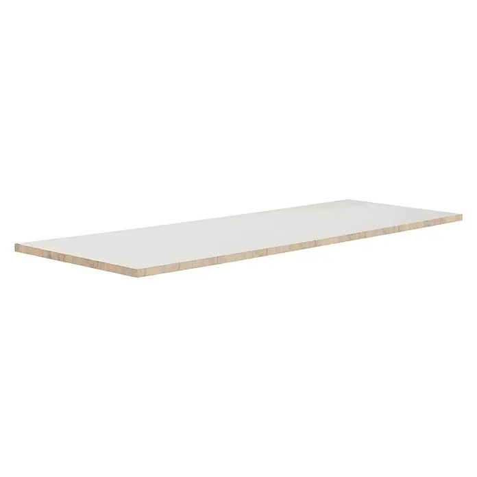 Phönix Chicago Tischplatte - L x B x H: 70 x 160 x 2,5 cm, Weiß, Farbe Rahmen: Holzfarben - Rechte Seitenansicht