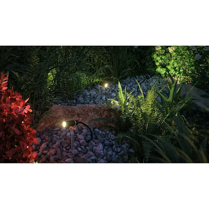 Paulmann Plug & Shine Foco LED de jardín Plantini - 2,5 W, Estaca, Altura: 22,3 cm, 24 V - Foto ambiente