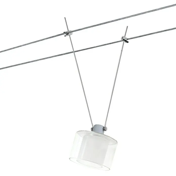 Paulmann DecoSystems Lampenschirm Twice - Ø x H: 10 x 7 cm, Transparent, Glas, Rund - Vorderansicht