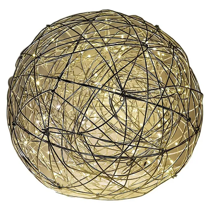 LED-Dekoleuchte rund Matino - 7 W, Braun, Durchmesser: 40 cm - Vorderansicht