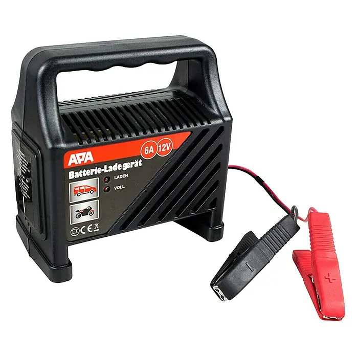 APA Batterie-Ladegerät - 6 A, Geeignet für: 12 V Batterien - Linke Seitenansicht