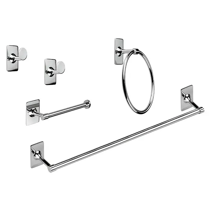 Bath Stage Set de baño B-Label - 5 pzs., Cromo, Brillante