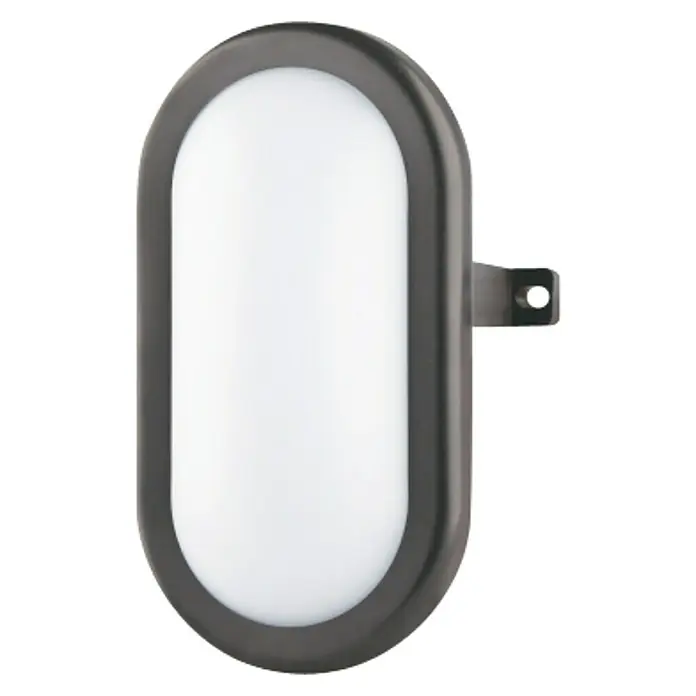Luceco Aplique exterior LED Oval - 5,5 W, 11,5 x 7,6 x 16,9 cm, Negro, IP54