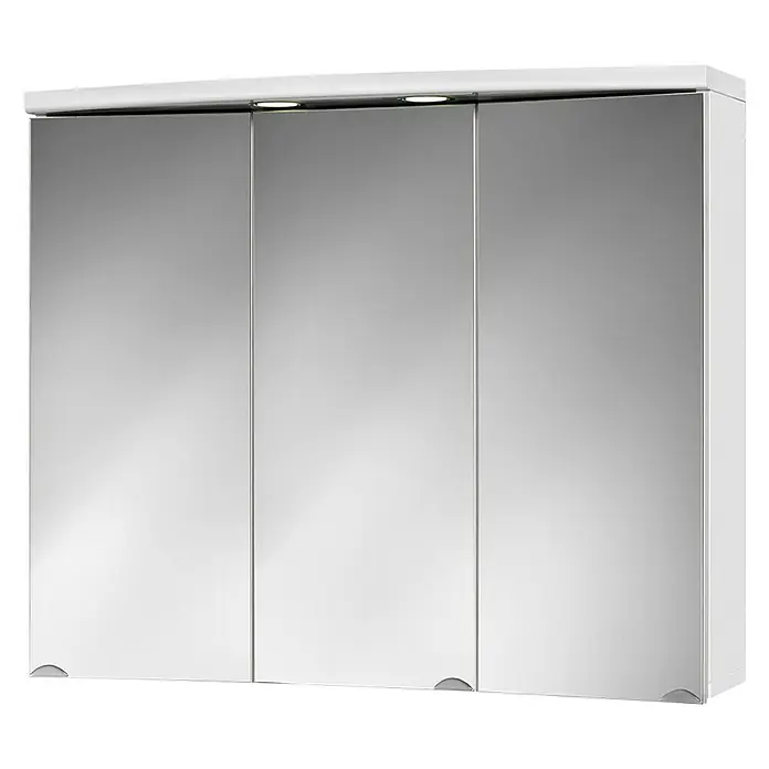 Sieper LED-Spiegelschrank Ancona - B x H: 82,5 x 69,1 cm, Mit Beleuchtung, MDF, Weiß - Vorderansicht