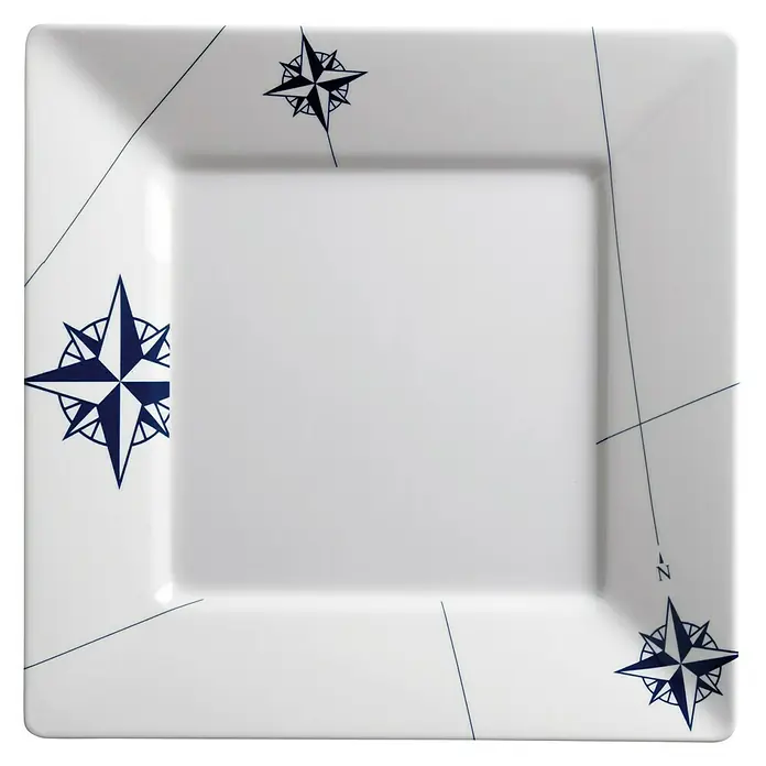 Marine Business Northwind Plato - 6 uds., Plástico, Blanco, Azul