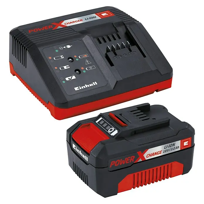 Einhell Power X-Change Akumulatorska lančana pila GE-LC 18 Li Kit - 18 V, Litij-ionska, 3 Ah, 1 baterija, Dužina mača: 25 cm - Pogled sprijeda