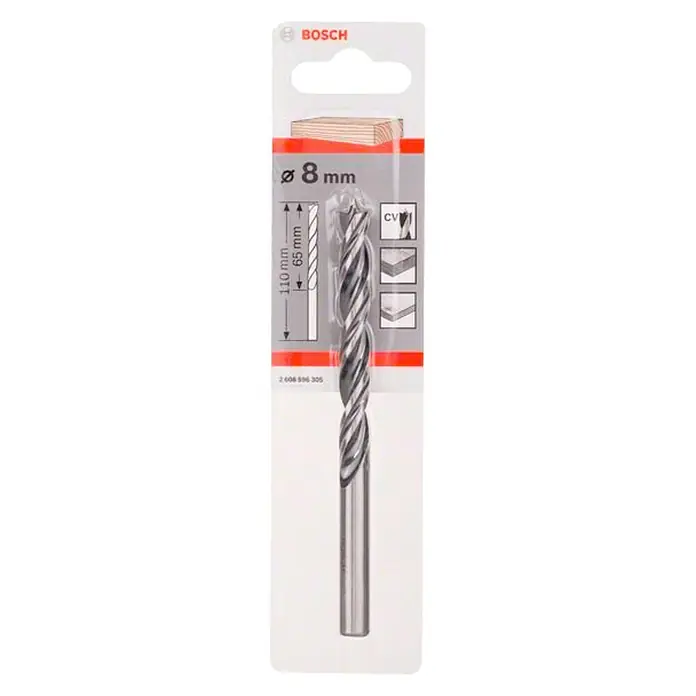 Bosch Professional Broca para madera en espiral - Diámetro: 8 mm, Largo: 117 mm