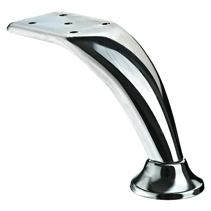 Hettich Möbelfuß Bresta - L x B x H: 140 x 50 x 95 mm, Traglast: 50 kg, Silber - Vorderansicht