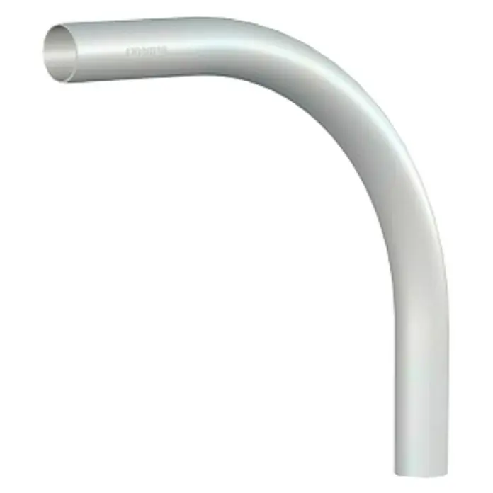 Rexel Empalme para tubo metálico curva 90º - EN 25, Metal, Blanco