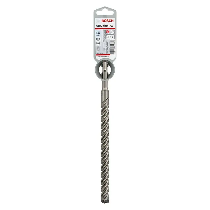 Bosch Professional Svrdlo za beton SDS-Plus SDS Plus-7X - Promjer: 16 mm, Duljina: 265 mm - Pogled odozdo